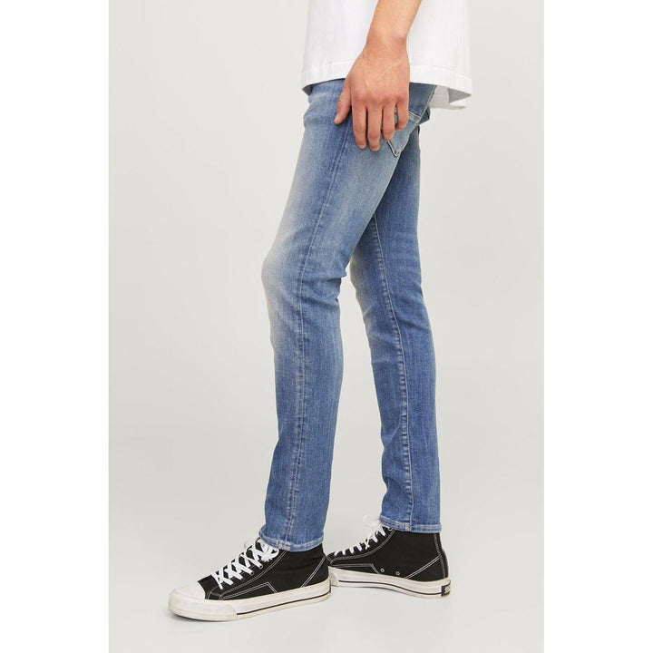 Jack & Jones Glenn slim fit jeans in mid wash Blue Blue Deni