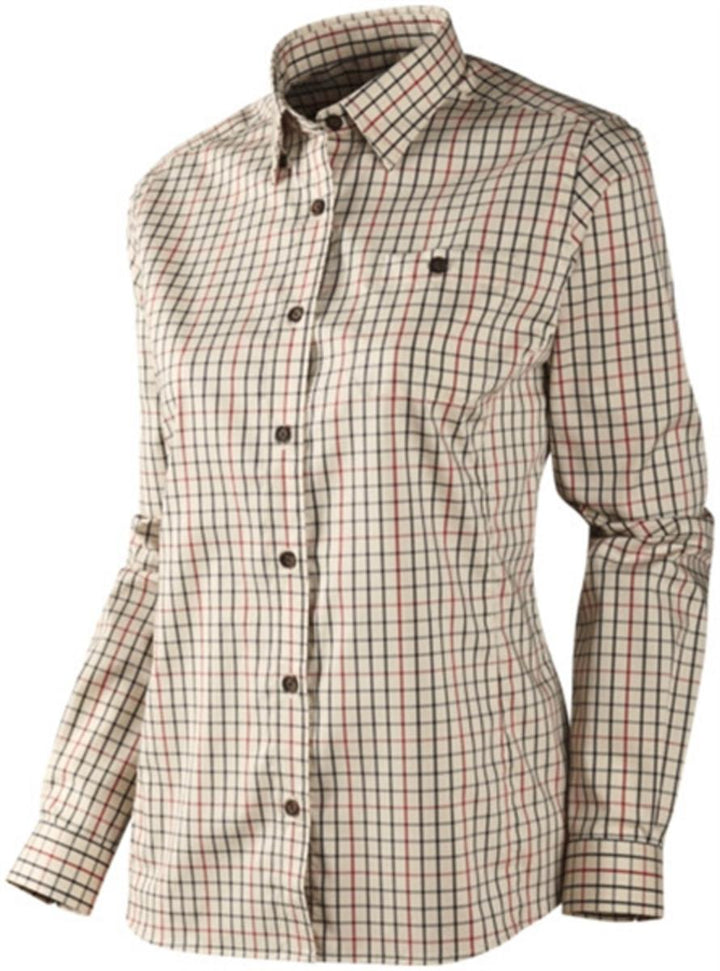 Harkila Lancaster Lady L/S Shirt Red Check Cotton