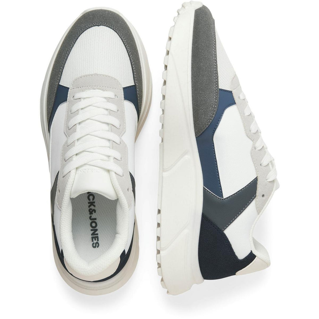Jack & Jones Aspire Runner Trainer White Castlerock/Navy Blazer