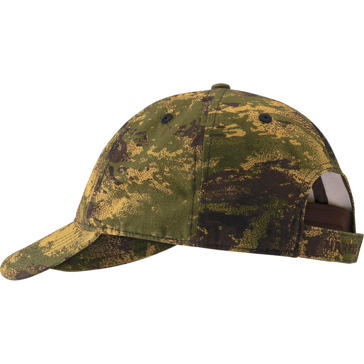 Härkila Modi camo cap, rear three-quarter view showing the adjustable back strap