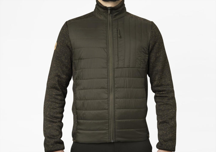 Seeland Theo hybrid jacket Pine green - 100gms Insulation at front and back, YKK zipper – view 4