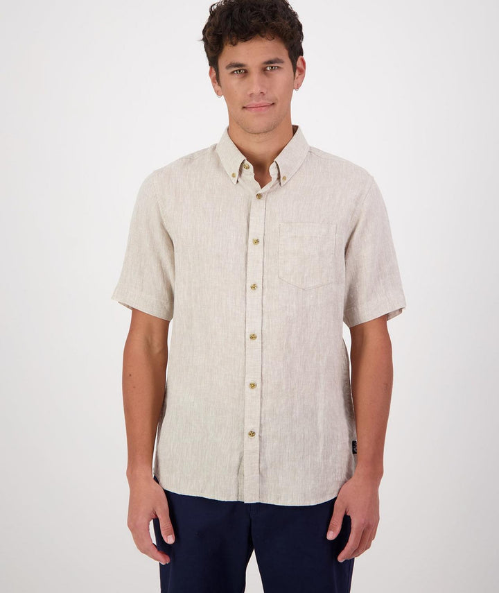 Swanndri Men's Humber Linen Short Sleeve Shirt