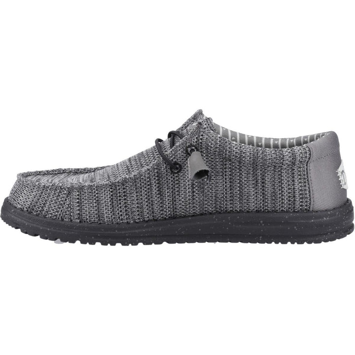 HEYDUDE Wally Stretch Mesh Shoes Granite Grey/Black