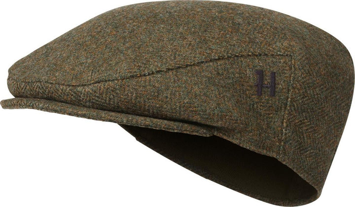 Harkila Kenmore Cl. flat cap Forest green/Herringbone