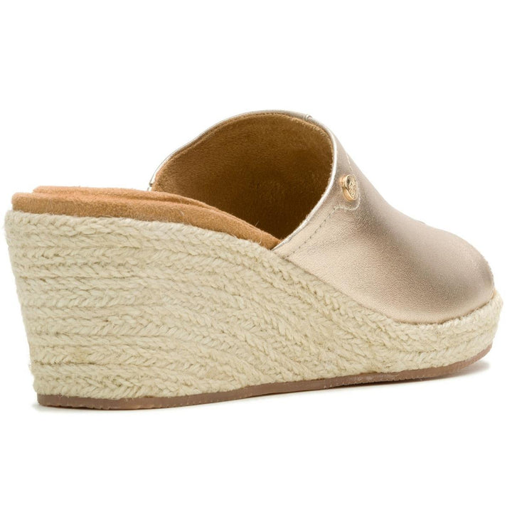 Willow Rattan Slide Gold