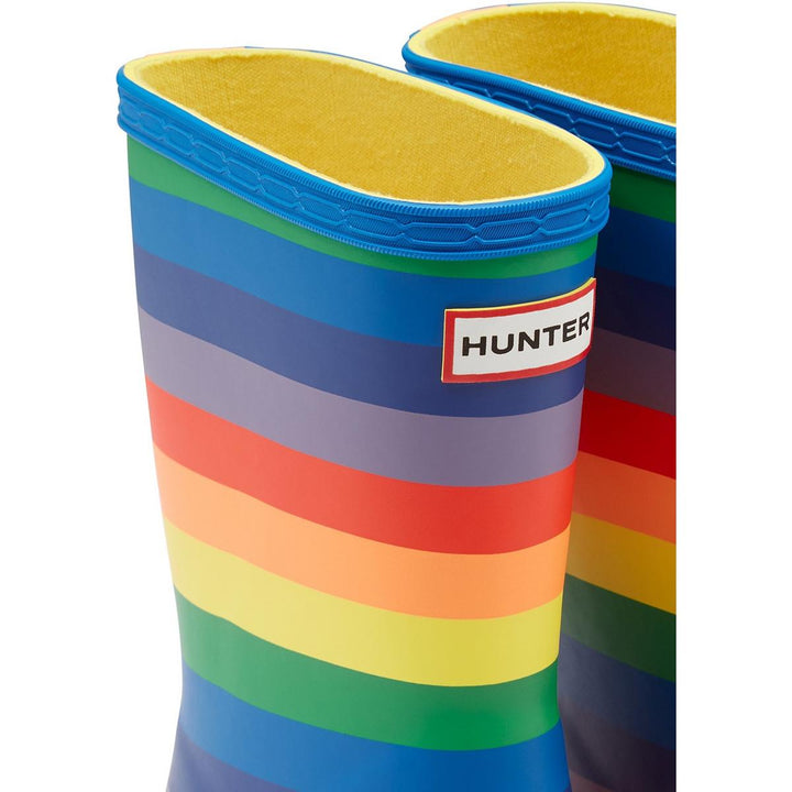 Hunter Original First Classic Rainbow Print Wellington Boots – view 5
