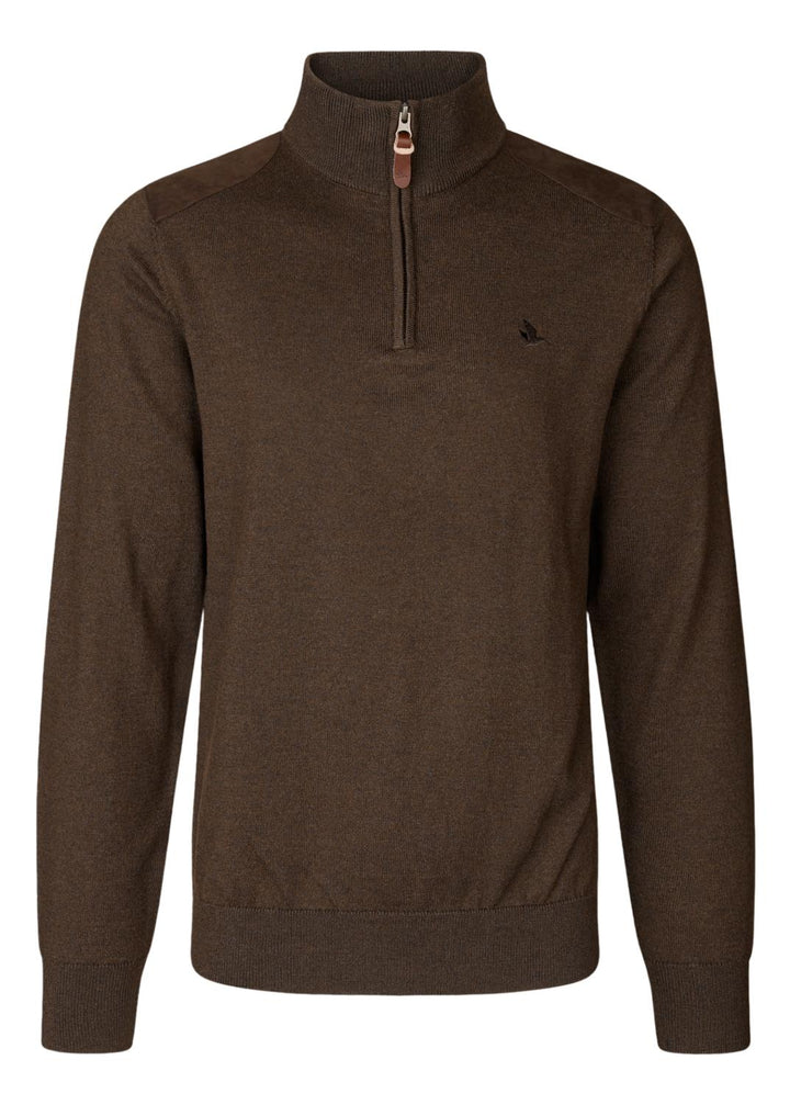 Pine Half Zip Sweater Dark Brown