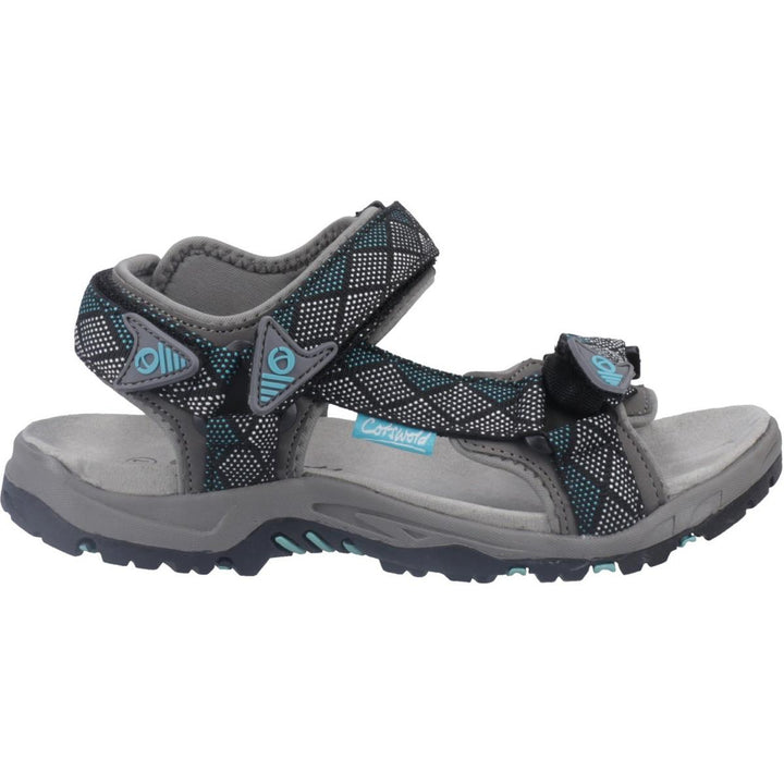 Cotswold Foxcote Sandals Grey/Turquoise