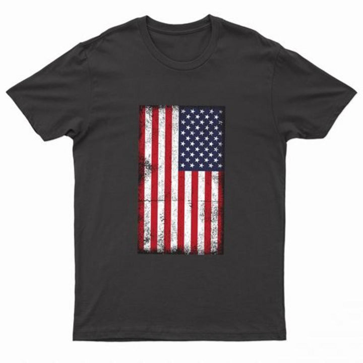 Urban Road Adults Printed American Flag US Grunge T-Shirt