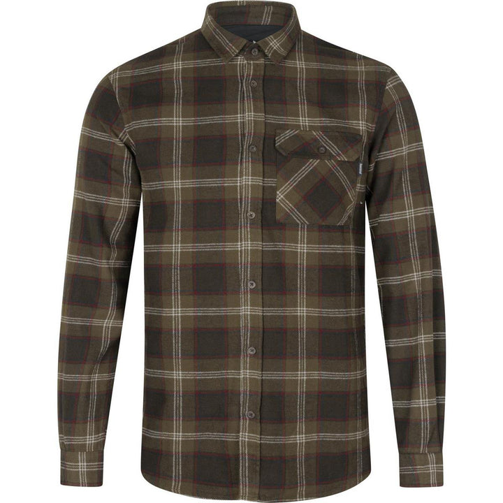 Seeland Glen Junior Flannel Shirt Pine Green/Dark Navy Check