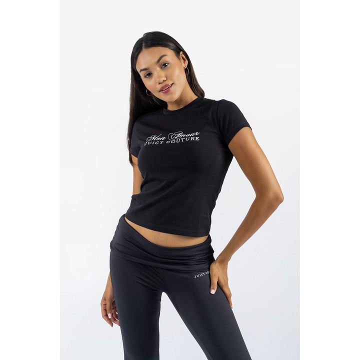 Juicy Couture Mon Amour Fitted T-Shirt Black