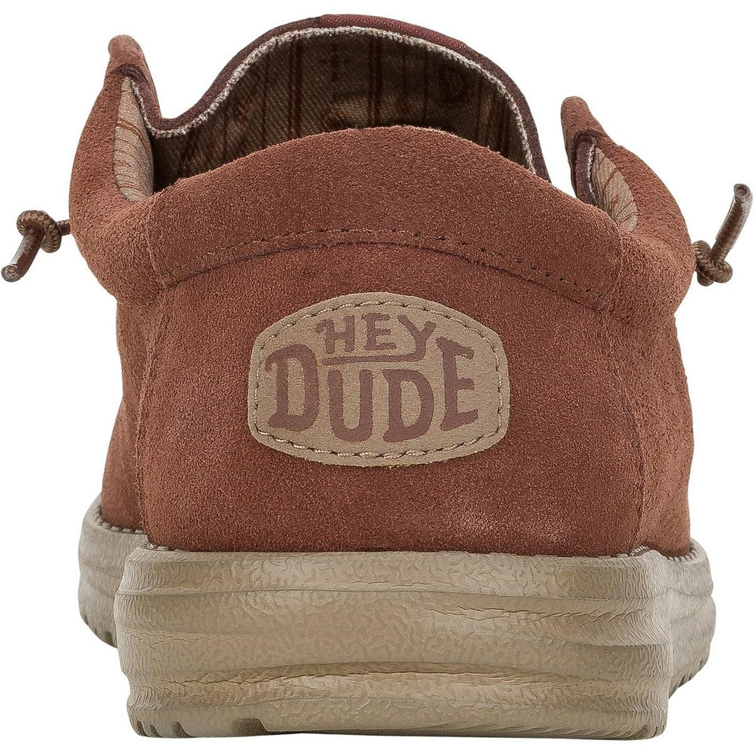 HEYDUDE Wally Suede Shoes Dark Brown