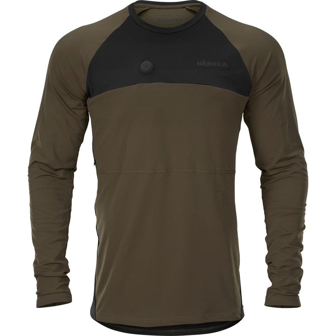 Harkila Heat USB-C L/S T-Shirt Willow Green Base Layer
