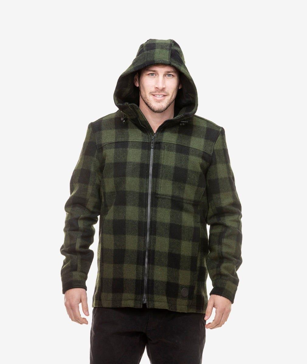 Swanndri Hudson Hoodie Olive/Black Check