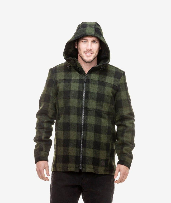 Swanndri Hudson Hoodie Olive/Black Check
