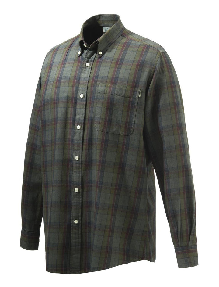 Beretta WOOD BUTTON DOWN SHIRT Green & Red Overd. Moss – view 3