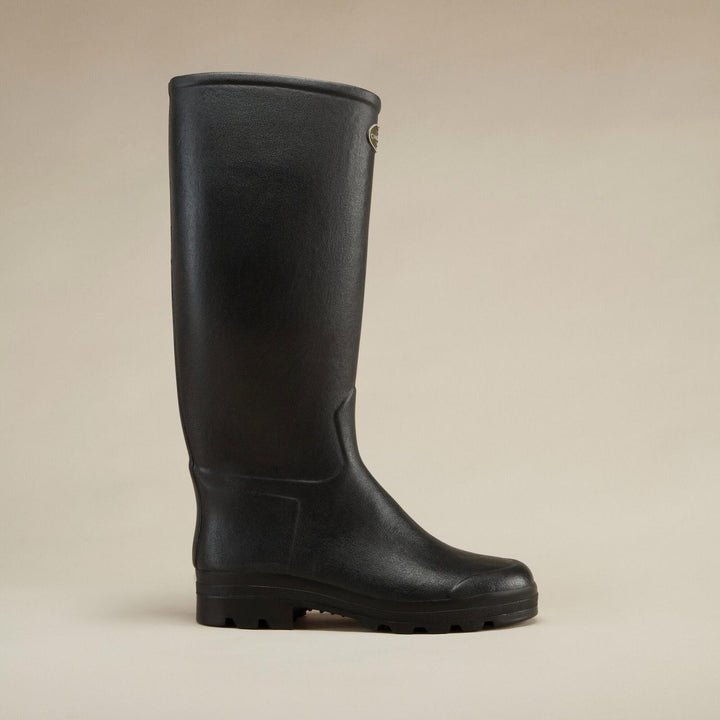 Le Chameau Men's Saint-Hubert Leather Lined Wellington Boot - Black