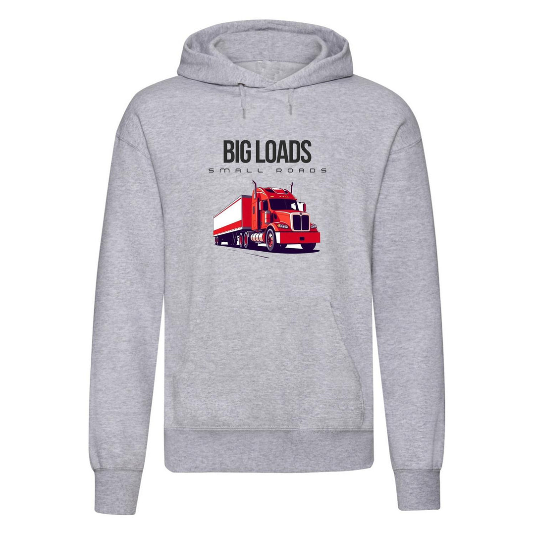Urban Road Adults "Big Loads on Small Roads" Truck Printed Pullover Hoodie
