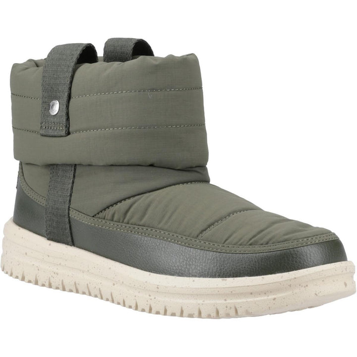 HEYDUDE Camden Cuff Nylon Quilt Boot Dark