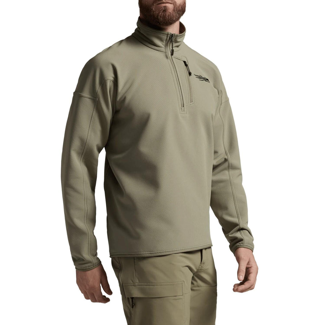 Sitka Alpha Fleece 1/4 Zip Pullover Dark Green Sage