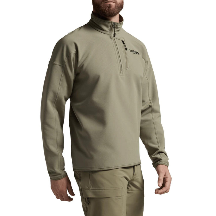 Sitka Alpha Fleece 1/4 Zip Pullover Dark Green Sage