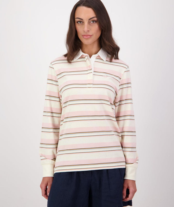 Swanndri Women's Massey Striped Long Sleeve Rugby Top