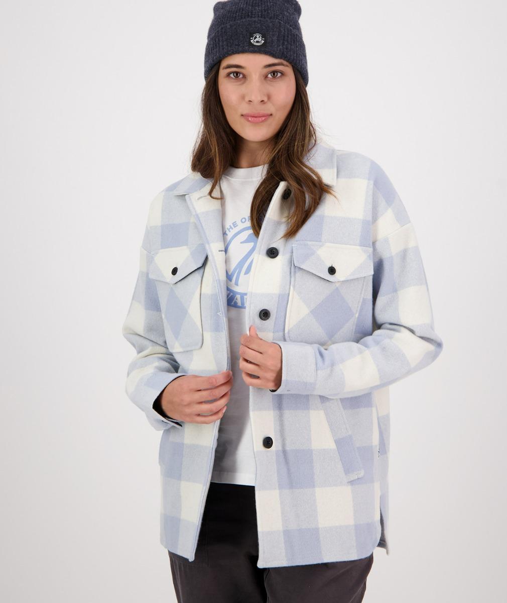 Swanndri Anchorage Wool Shirt Jacket Powder Check