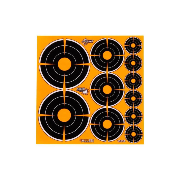 Allen EZ Aim Adhesive Splash Bullseye Variety Pack 1, 2 and 3 Inch