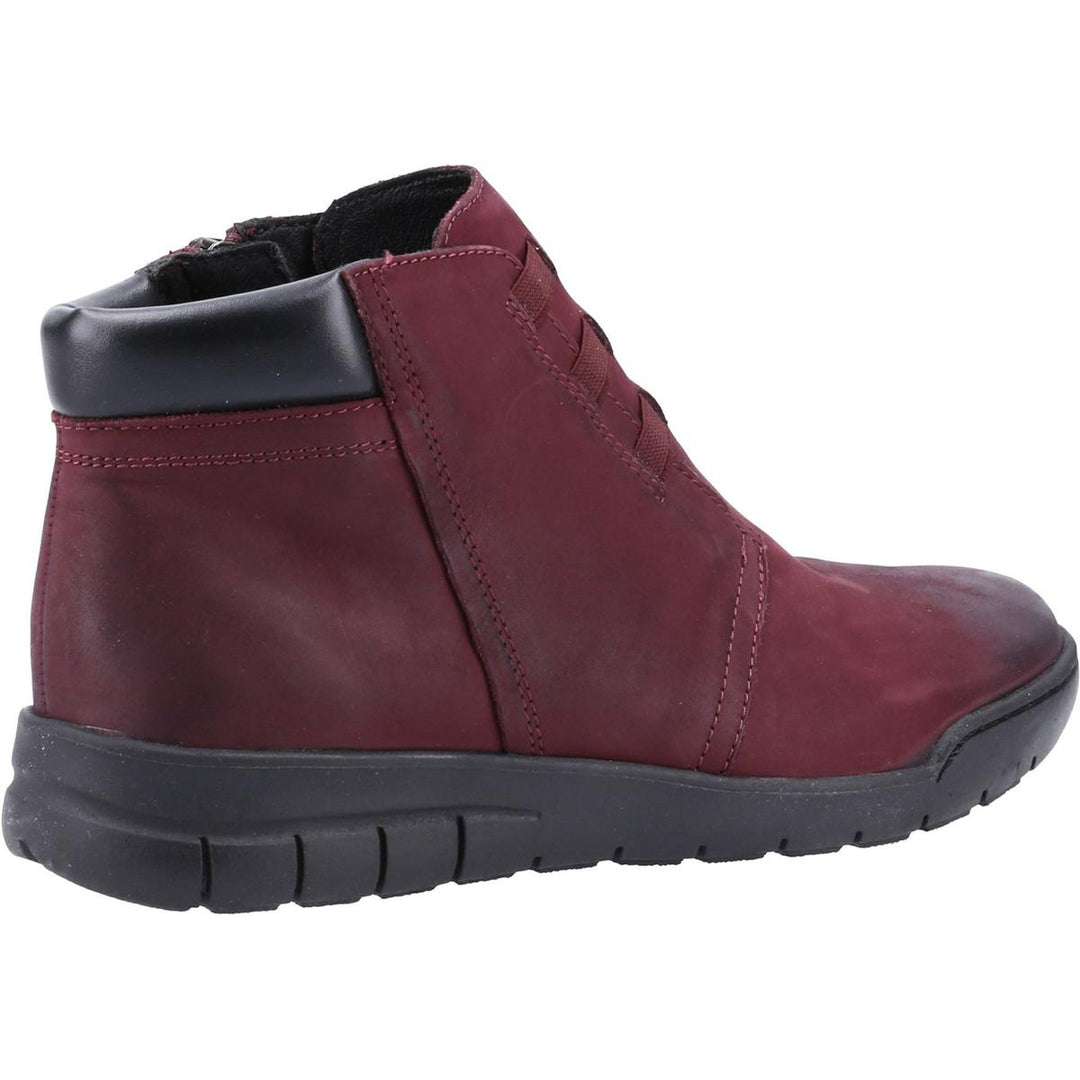 Fleet & Foster Carmen Zip Ankle Boot Bordo