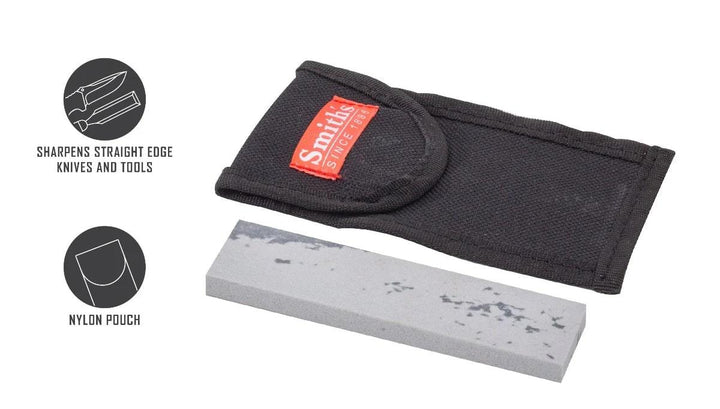 Smiths 4" Natural Arkansas Sharpening Stone w/ Pouch