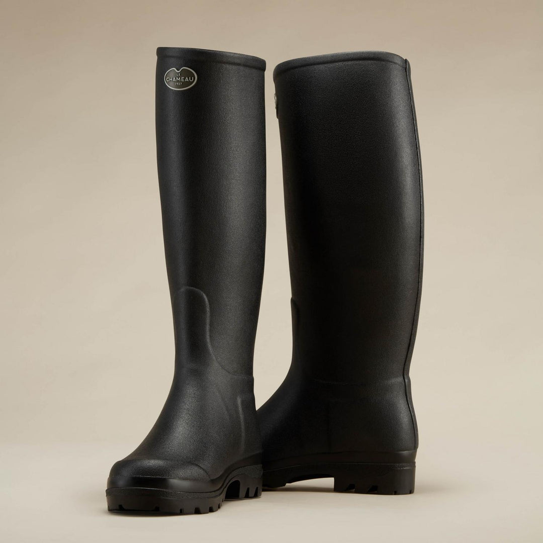 Le Chameau Women's Saint-Hubert Leather Lined Wellington Boot