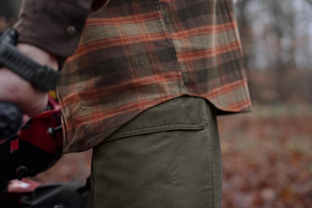 Harkila Aivak L/S shirt Autumn orange check