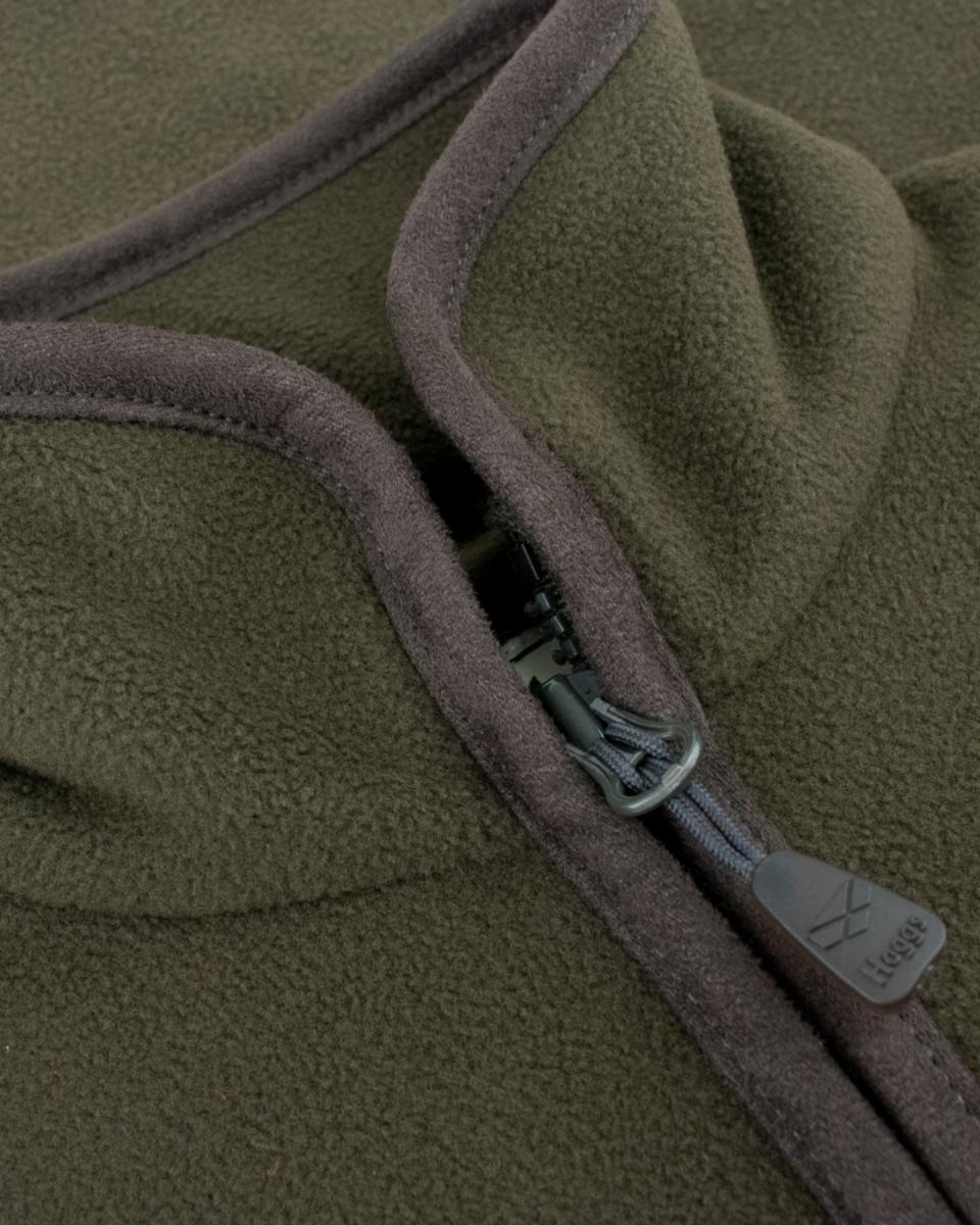 Hoggs of Fife Ghillie II W/P Padded Fleece Jacket Green - 320g anti-pill polar fleece, Quilted polyester lining