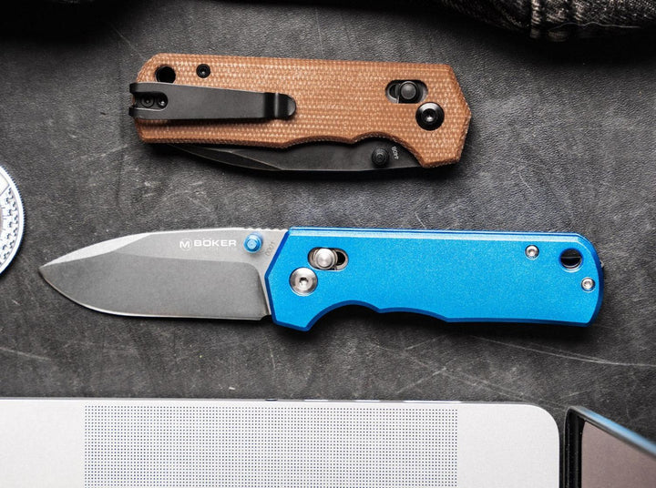 Böker Magnum Rockstub Blue Aluminium Folding Knife