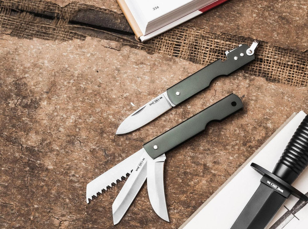 History Knife & Tool Japanese Army Pen Knife with Saw and Hawkbill