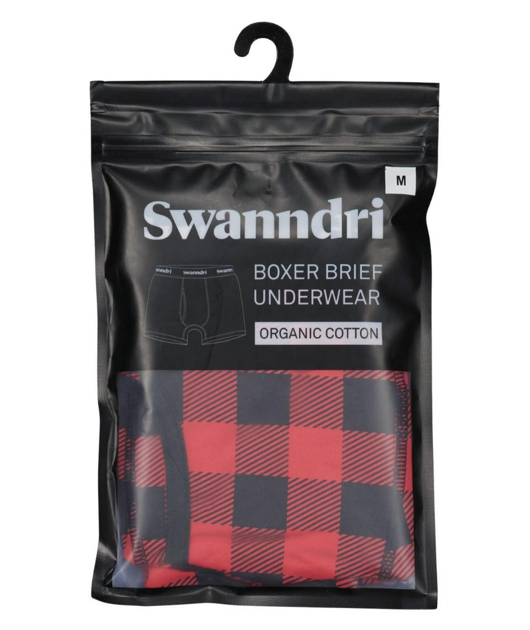 Swanndri Men's Underwear - Organic Cotton Check Boxer Briefs