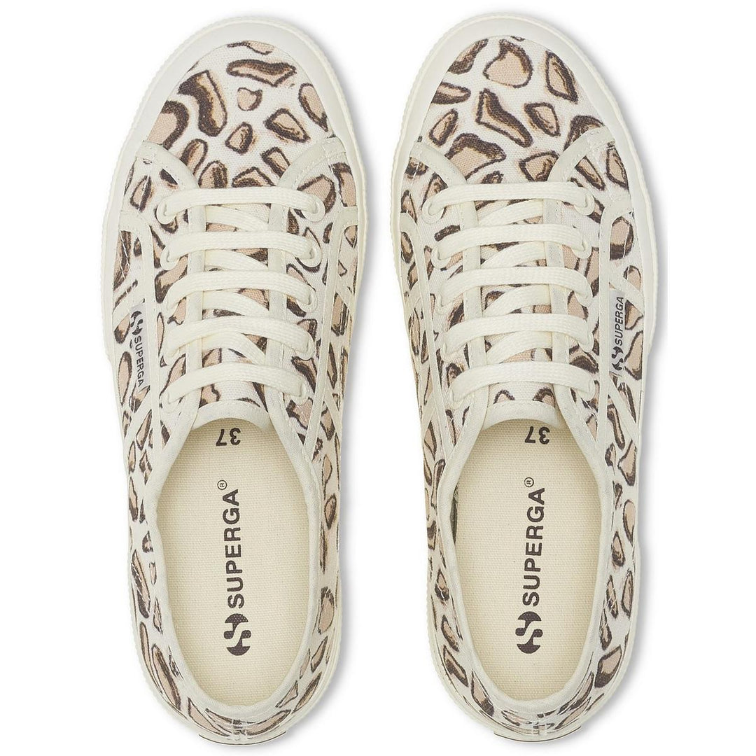 Superga 2750 Giraffa Print Trainers Beige Natural/Giraffa Print