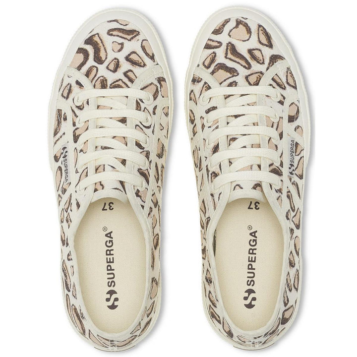 Superga 2750 Giraffa Print Trainers Beige Natural/Giraffa Print