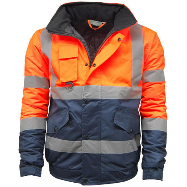 Standsafe Hi Vis HV301 Kapton Bomber Jacket - Orange/Navy – view 2