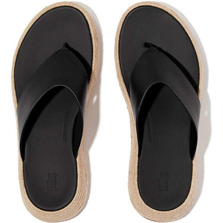 Fitflop F-Mode Toe Post Espadrille Black