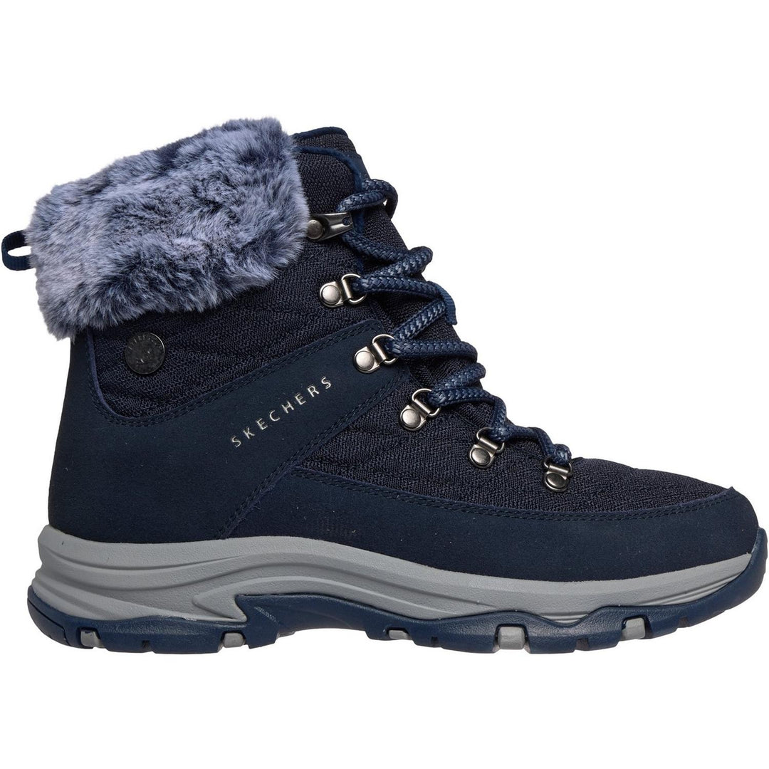 TREGO STORMIE FROST Navy Suede/Faux Fur/Mesh