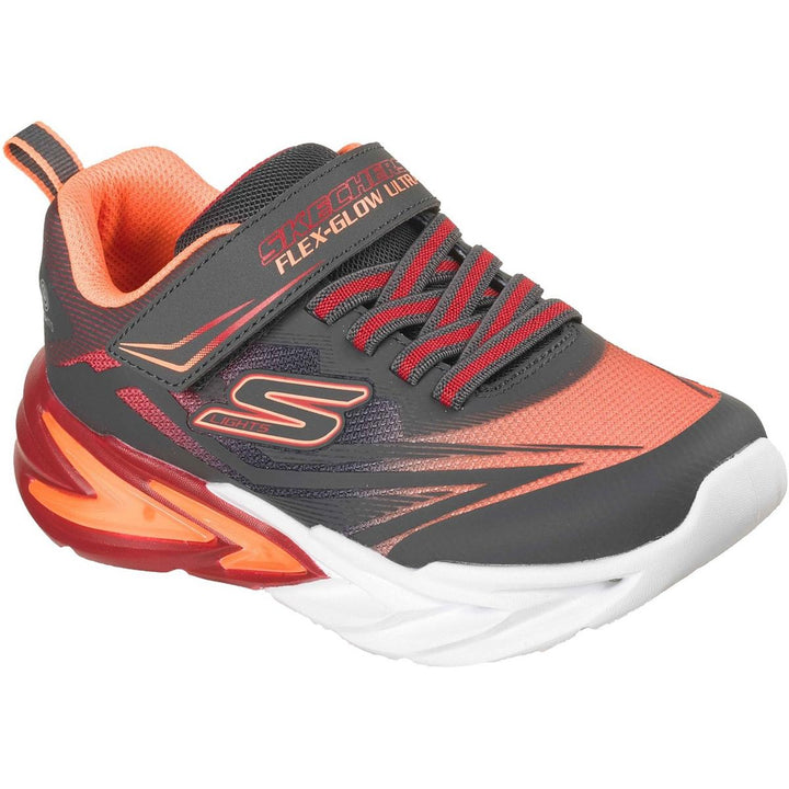Skechers Flex-Glow Ultra Trainer Charcoal/Red