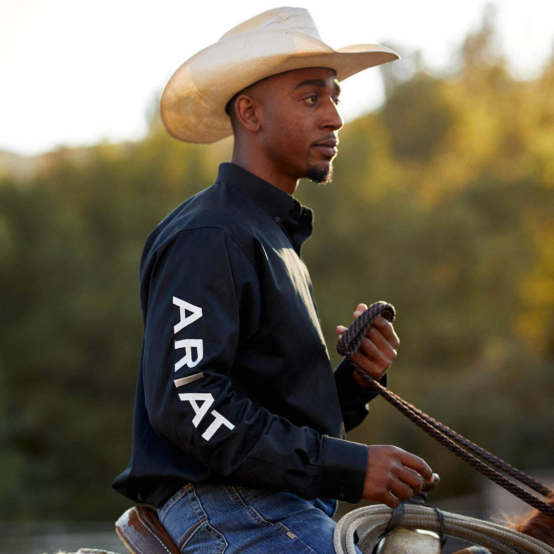 Ariat Mens Team Logo Twill Fitted Western Shirt – view 3