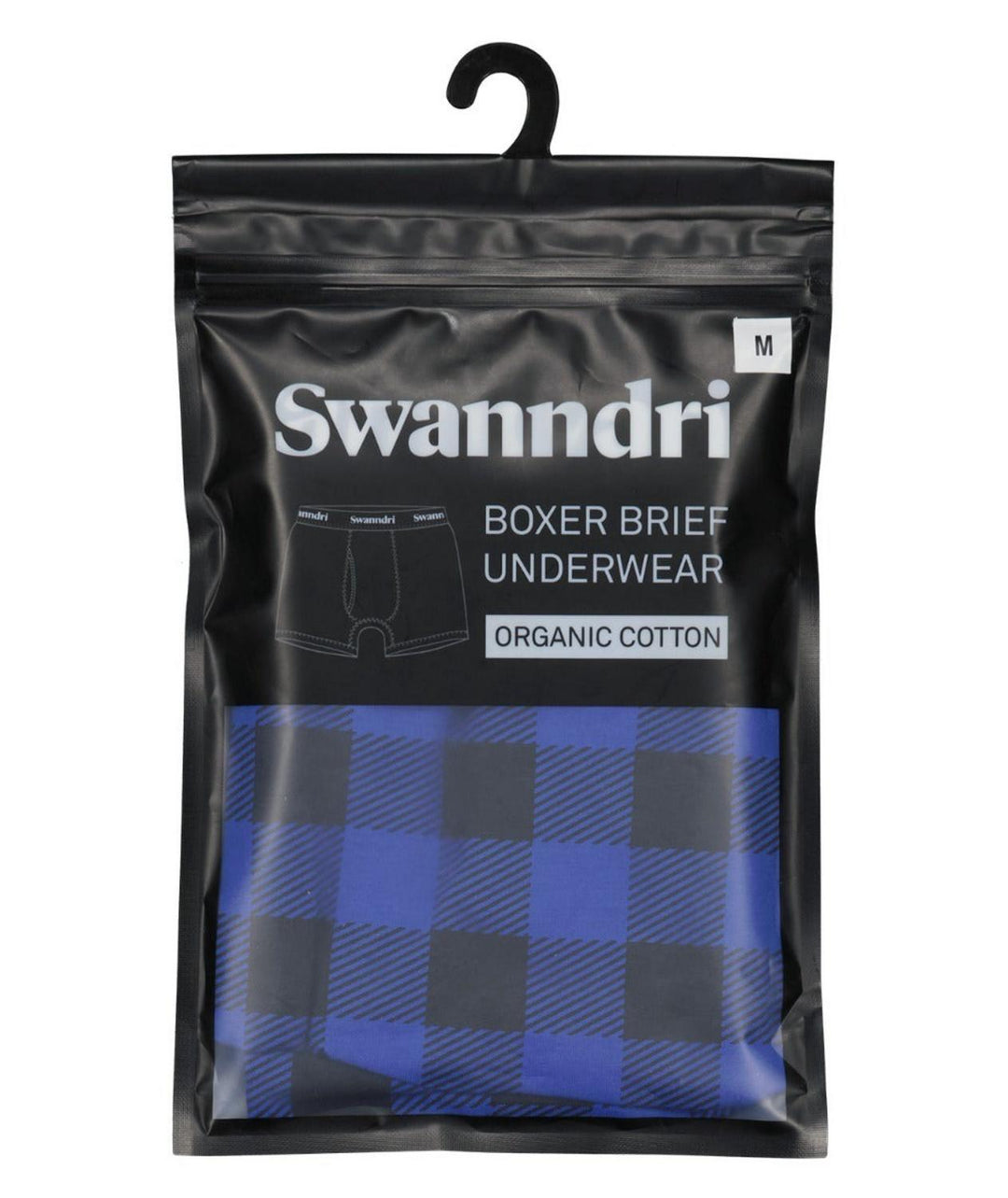 Swanndri Men's Underwear - Organic Cotton Check Boxer Briefs