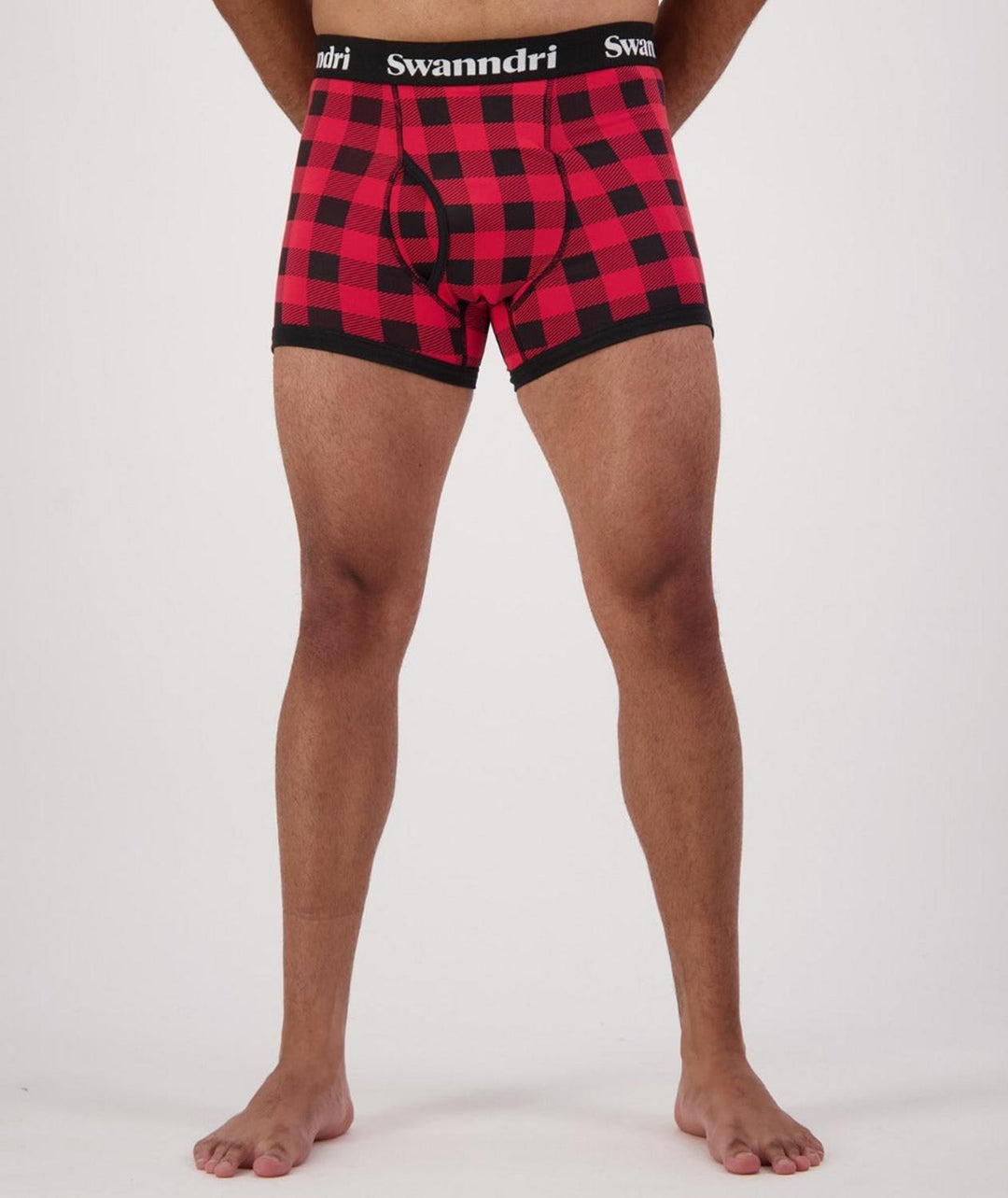 Swanndri Men's Underwear - Organic Cotton Check Boxer Briefs