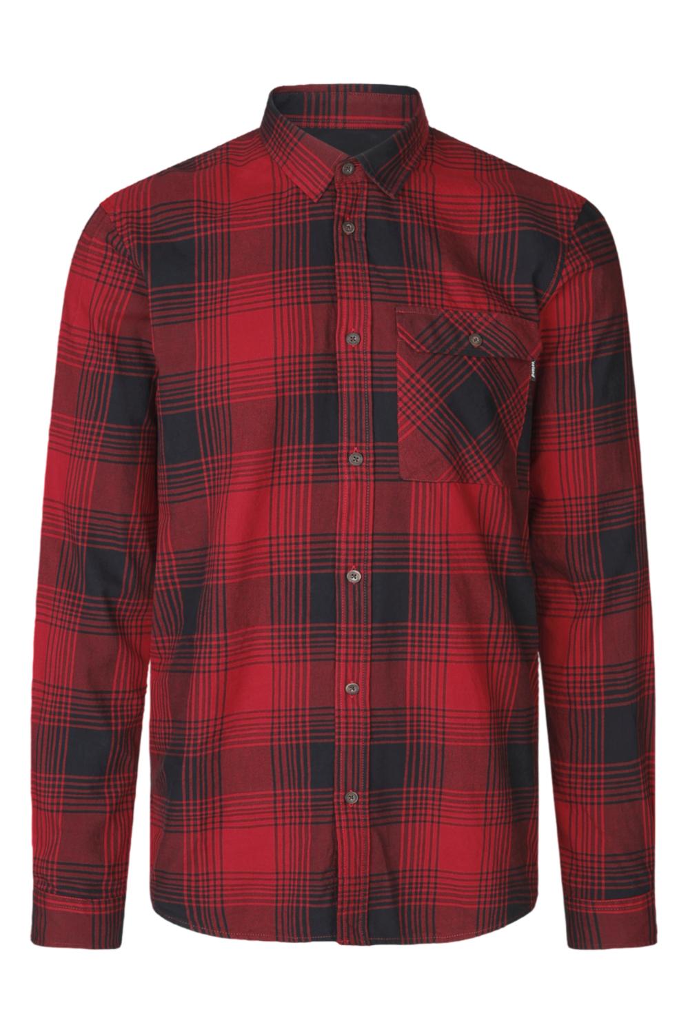 Glen Flannel Shirt Red check