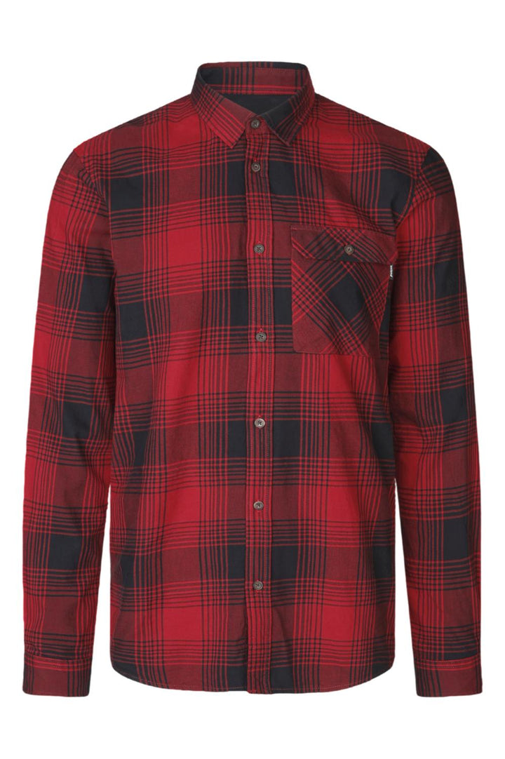 Glen Flannel Shirt Red check