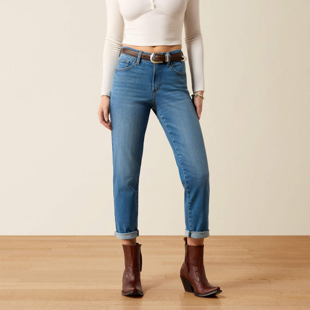 Ariat Ladies High Rise Vilma Slm Ultrstr Straight Jean