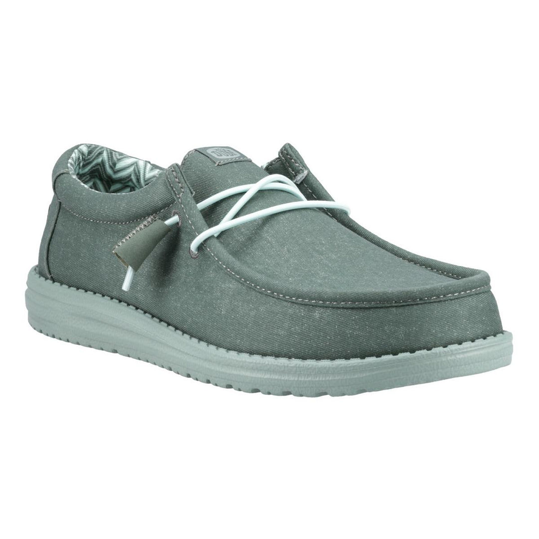 HEYDUDE Wally Canvas Shoe Duck Green/Iceberg