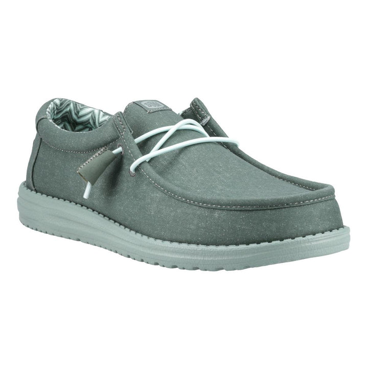 HEYDUDE Wally Canvas Shoe Duck Green/Iceberg